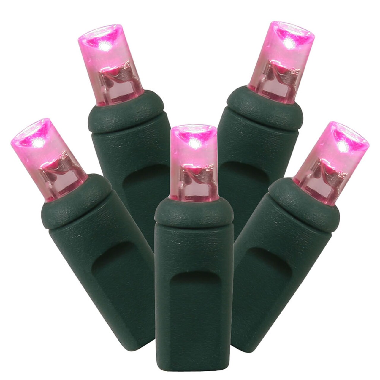 34Ft. 100 Pink LED Wide Angle Lights 4in Spacing Christmas Set